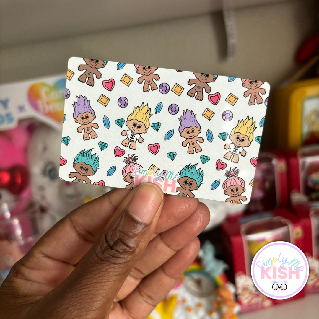 Bejeweled Trolls | Metal Book Card | Washi Card