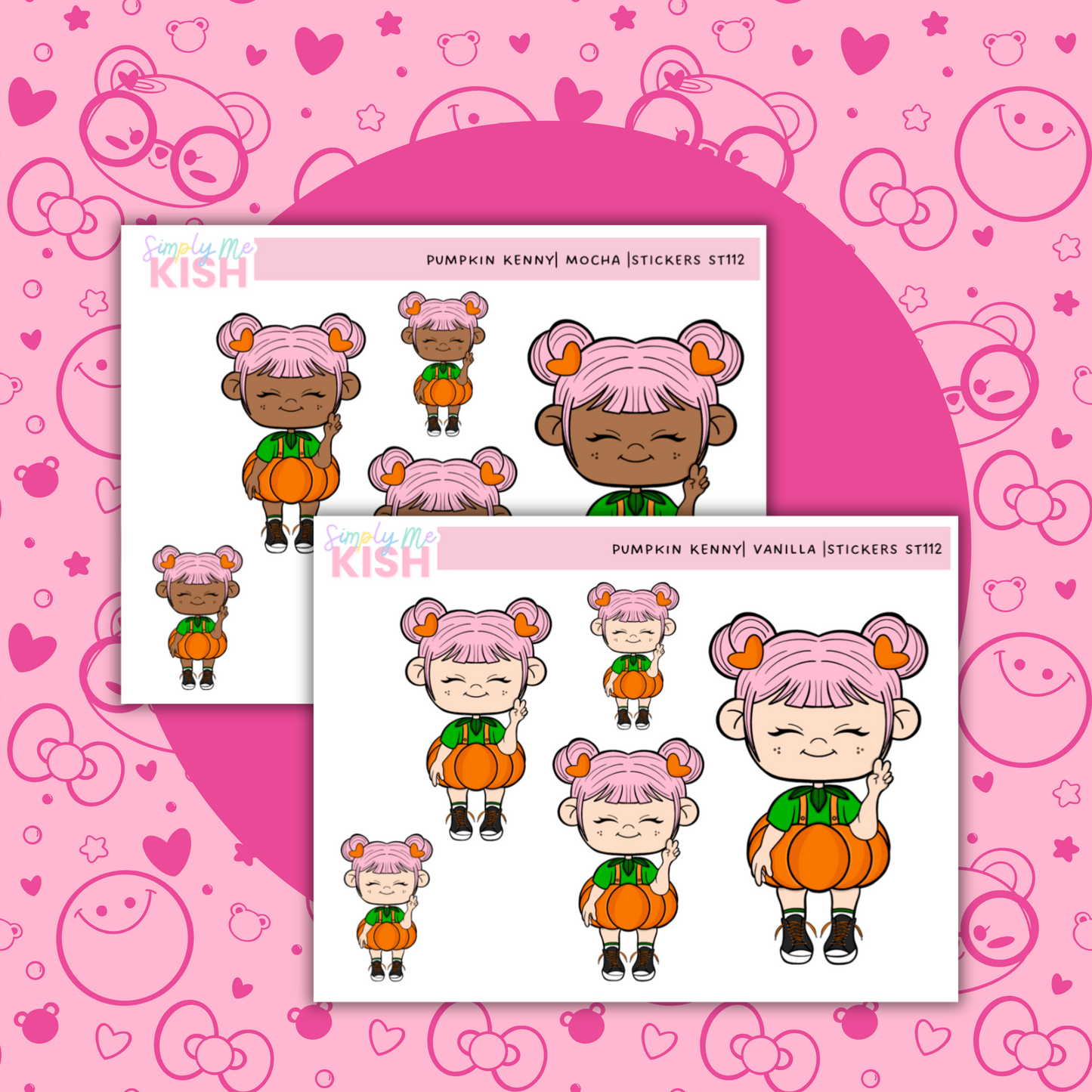 Pumpkin Kenny | Kenny Character| Decorative Stickers
