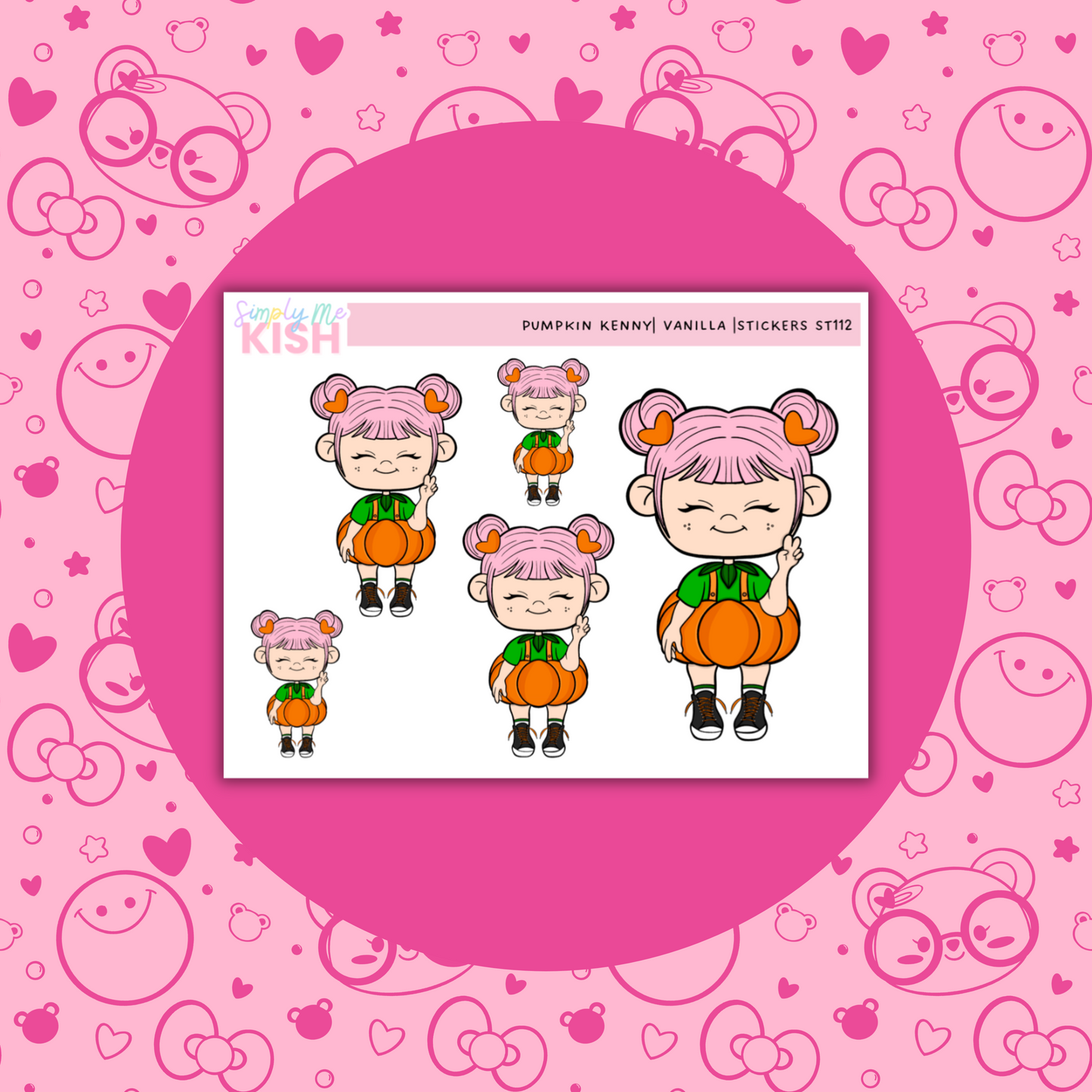 Pumpkin Kenny | Kenny Character| Decorative Stickers