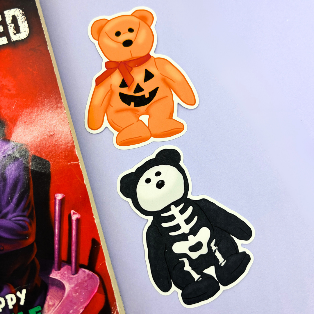 90's Halloween Plushies | Sticker Die Cut