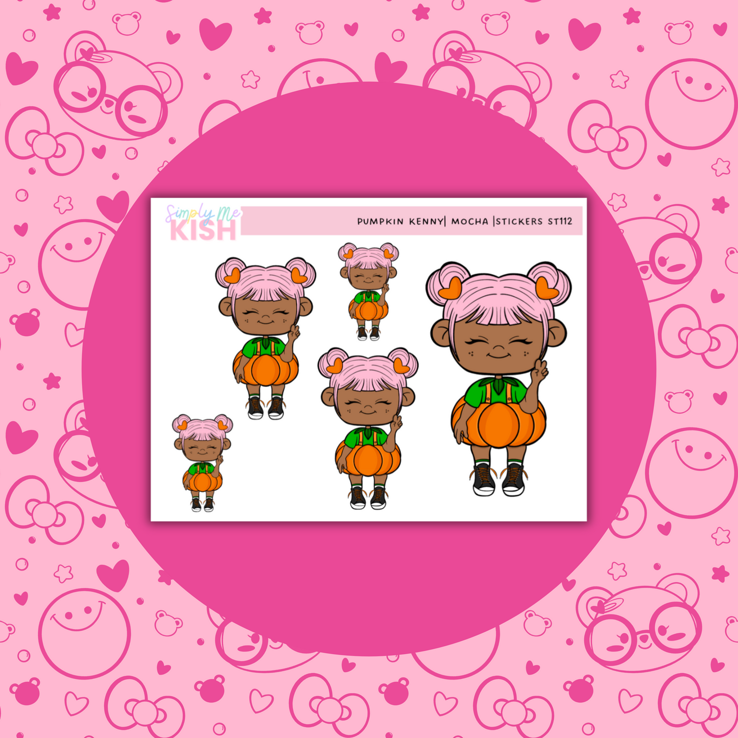 Pumpkin Kenny | Kenny Character| Decorative Stickers