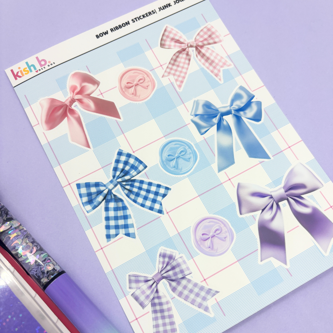 Bow Ribbon |Journal| Sticker Sheet