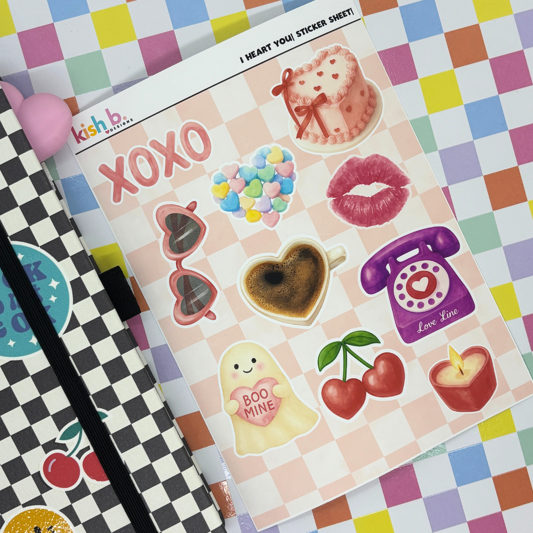 I Heart You |Journal| Sticker Sheet
