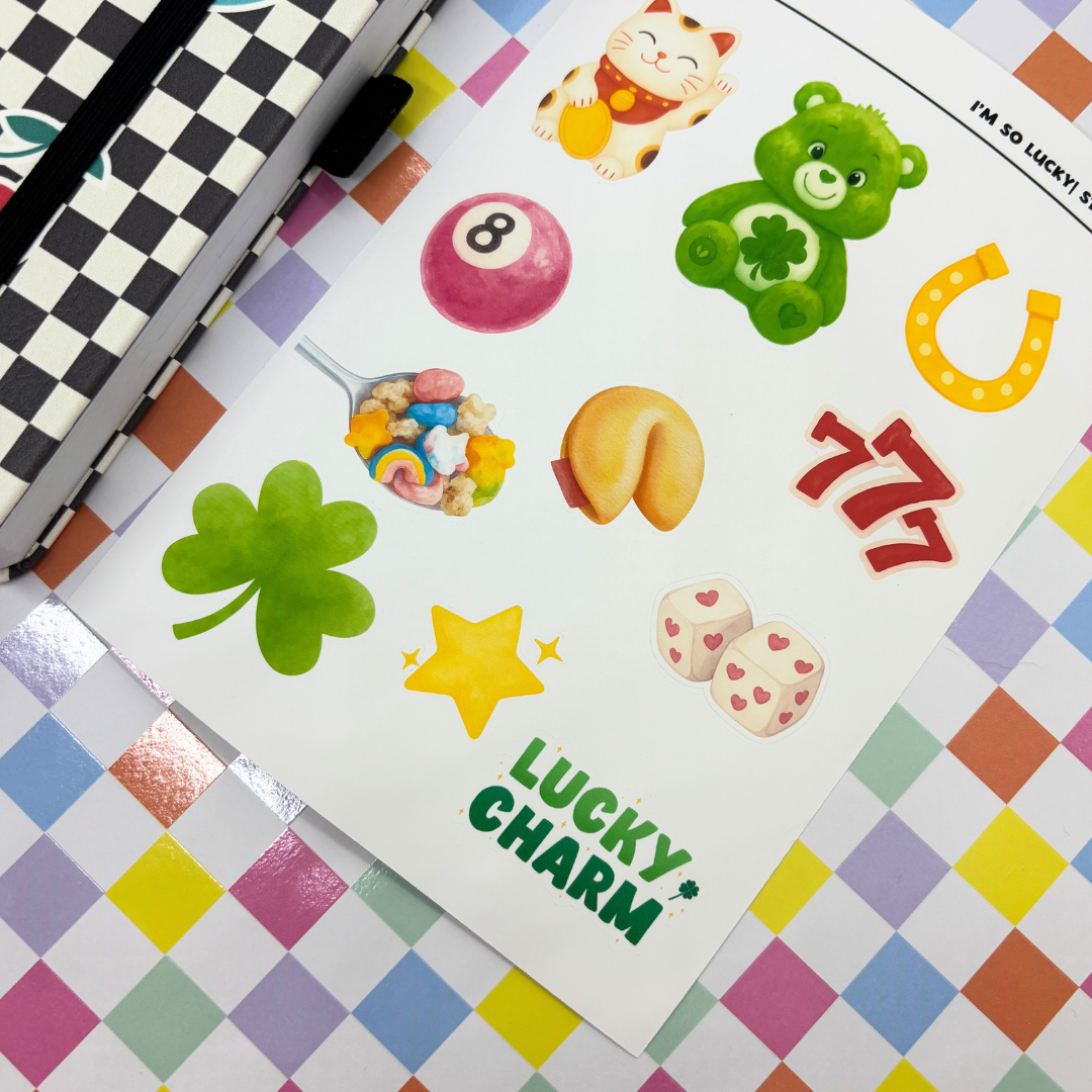 I'm So Lucky |Journal| Sticker Sheet