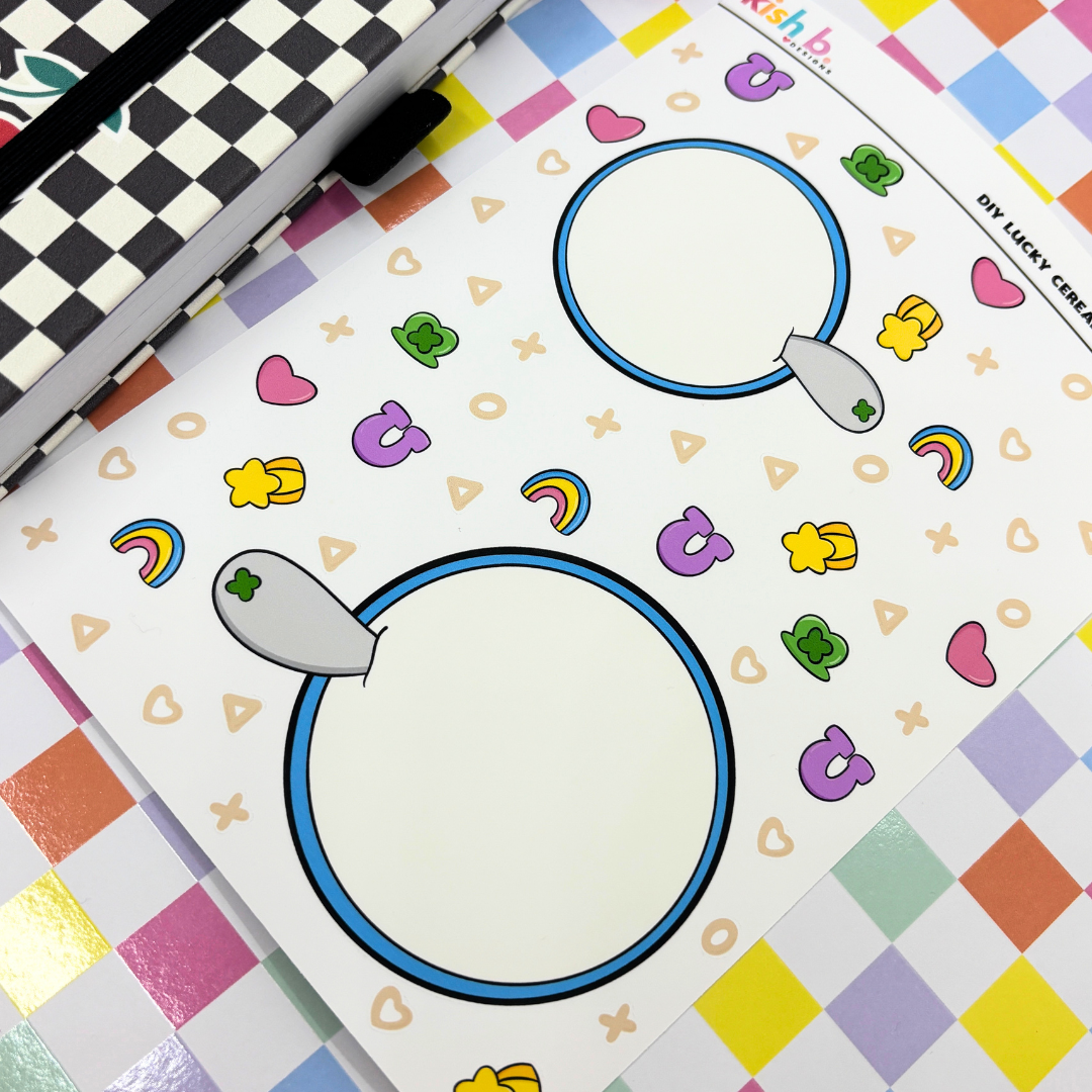 DIY Lucky Cereal |Journal| Sticker Sheet