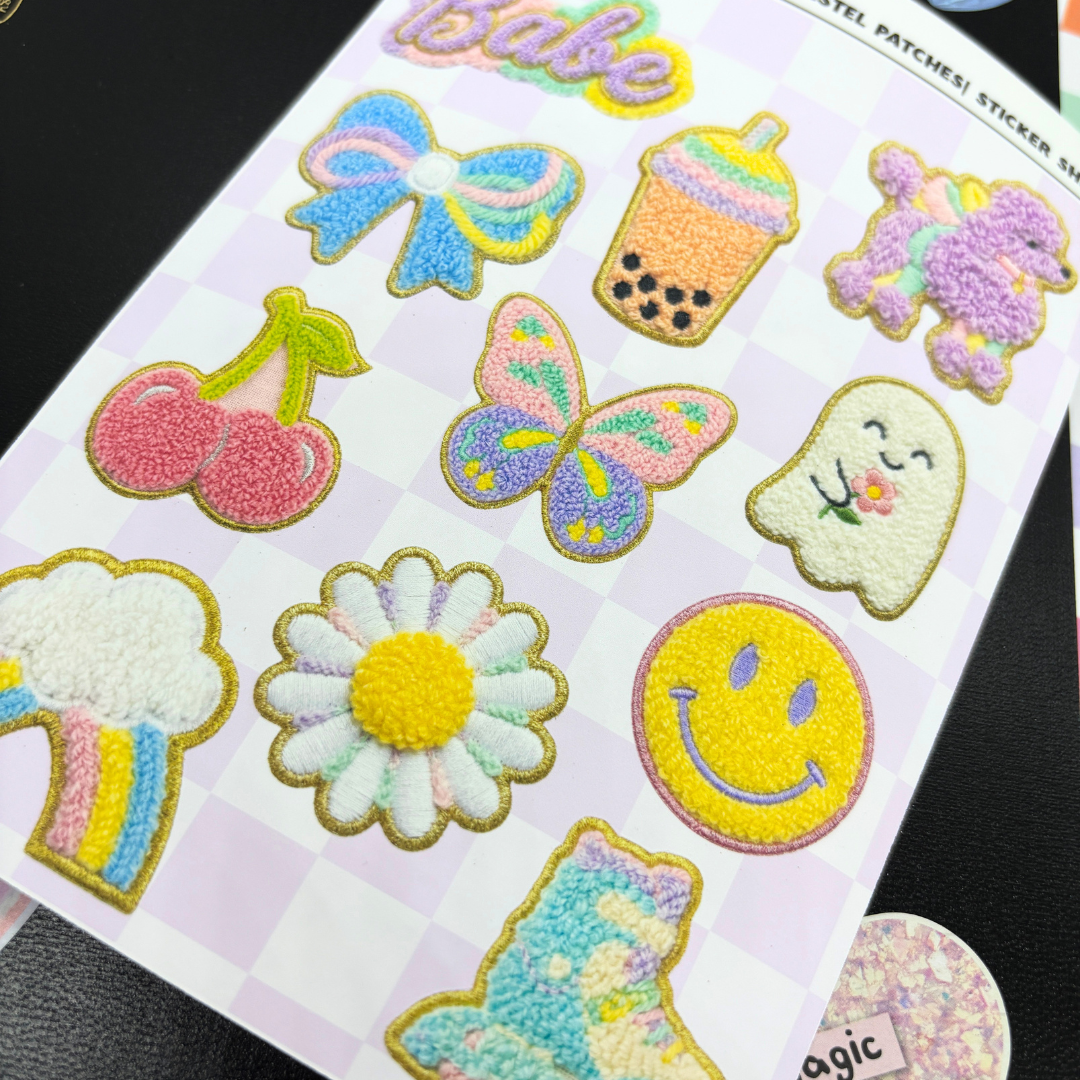 Pastel Patches |Journal| Sticker Sheet