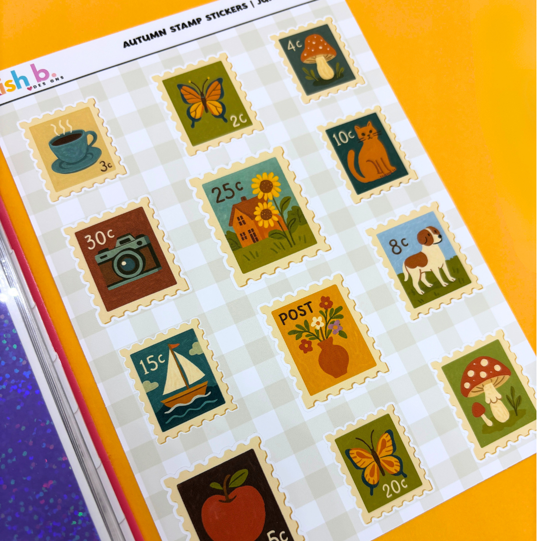 Autumn Stamp |Journal| Sticker Sheet