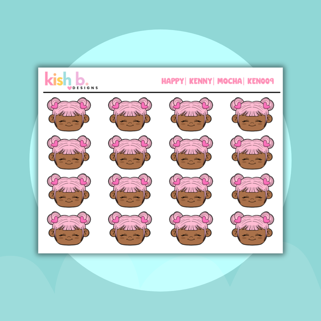 Happy| Kenny| Emoti | Character Doodles | Sticker Sheet