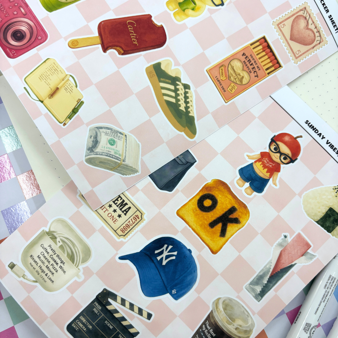 Sunday Vibes |Journal| Sticker Sheet