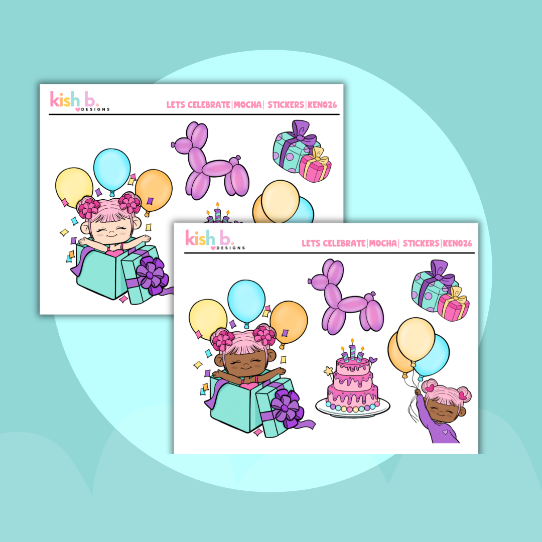 Let's Celebrate| Kenny Character| Decorative Stickers