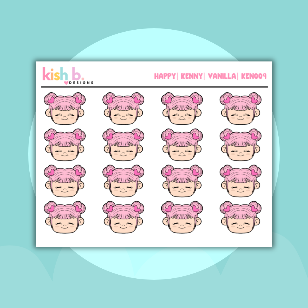 Happy| Kenny| Emoti | Character Doodles | Sticker Sheet