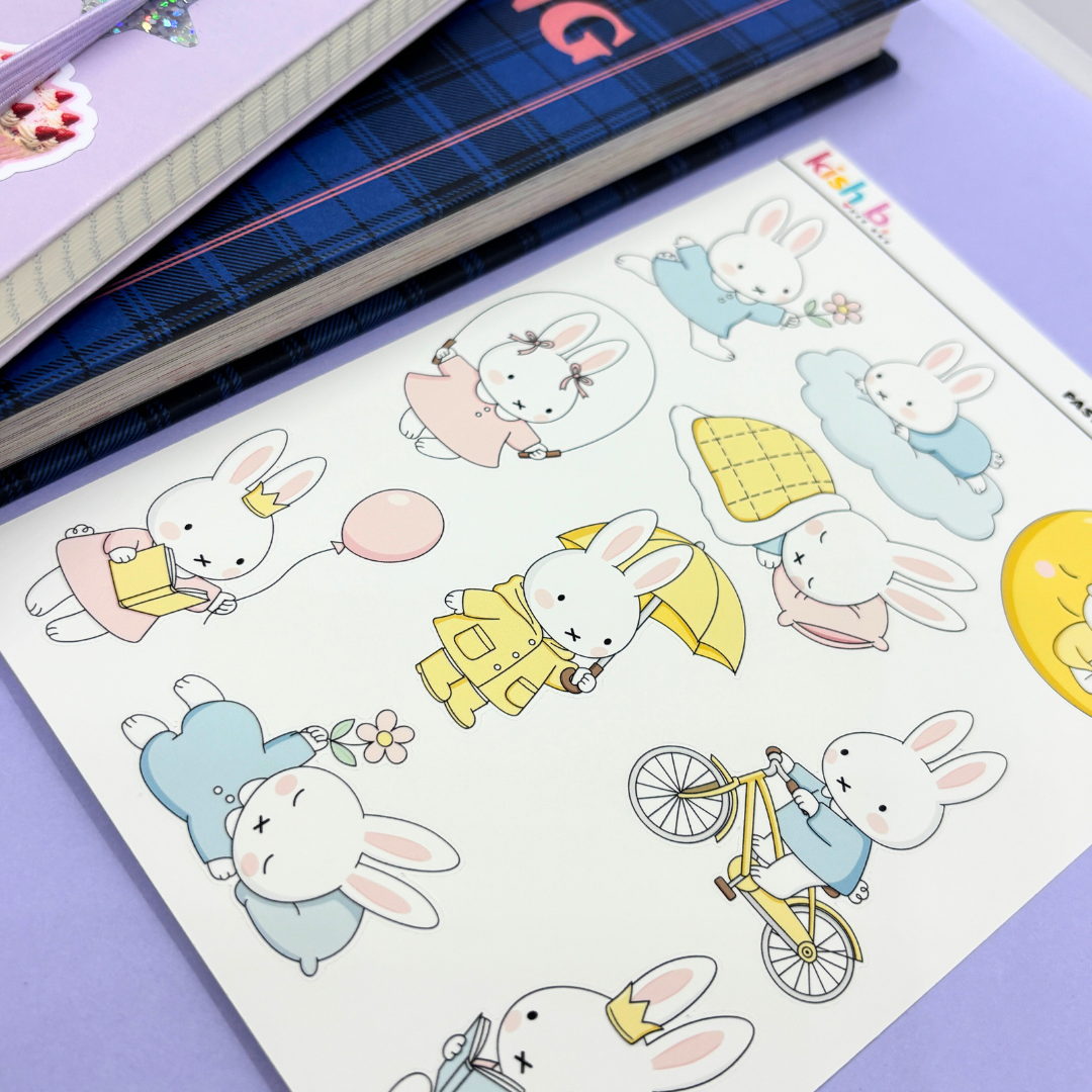 Pastel Bunny |Journal| Sticker Sheet