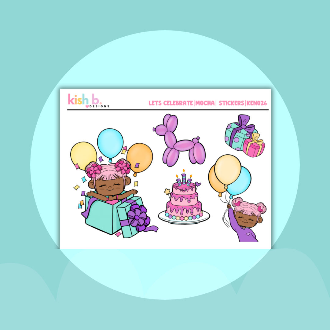 Let's Celebrate| Kenny Character| Decorative Stickers