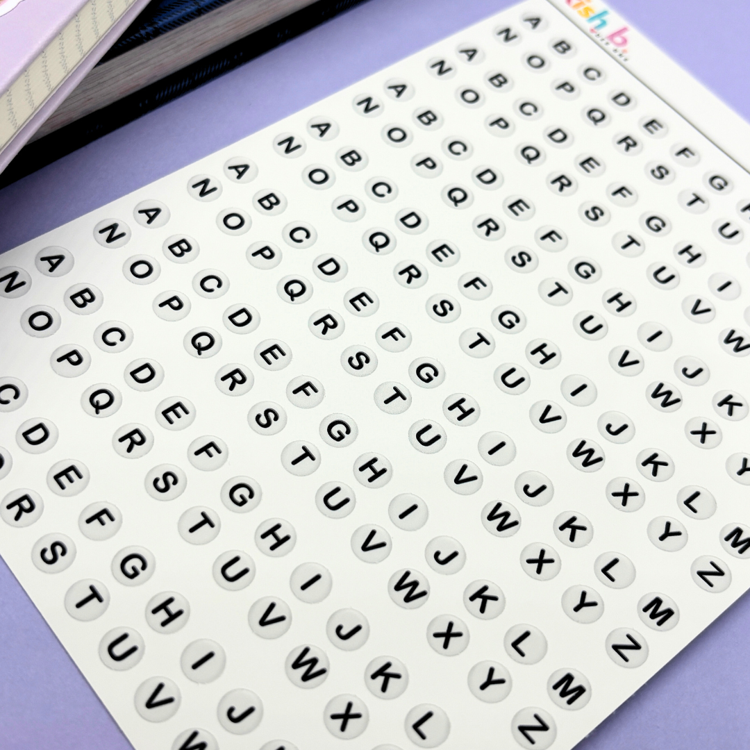 Letter Beads |Journal| Sticker Sheet