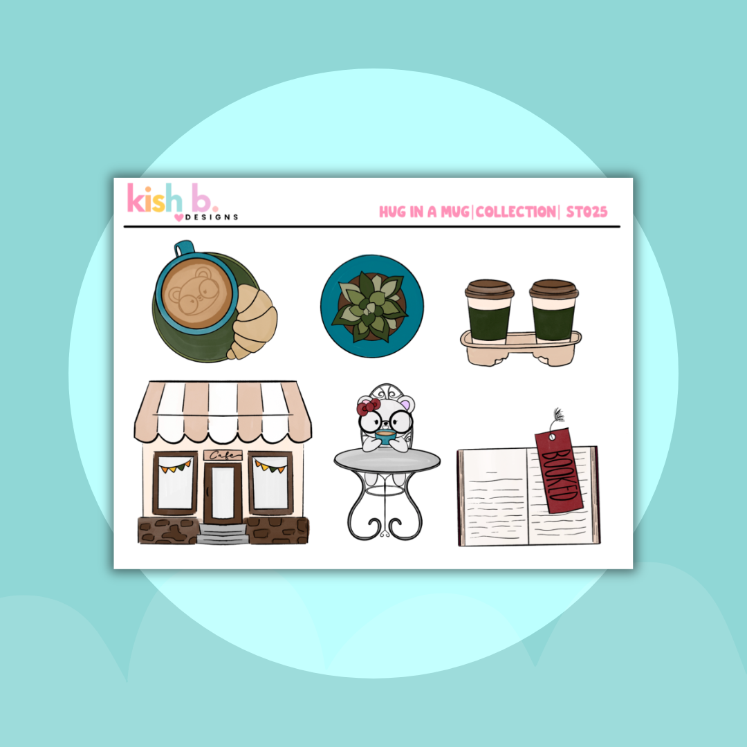 Hug in a Mug| Collection| Emma Bear| Decorative| Stickers