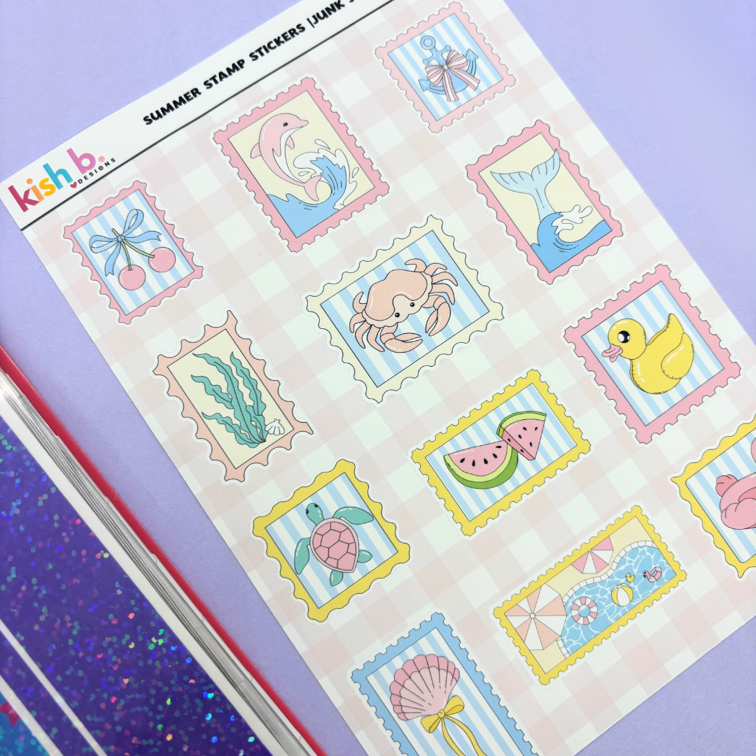 Summer Stamp |Journal| Sticker Sheet