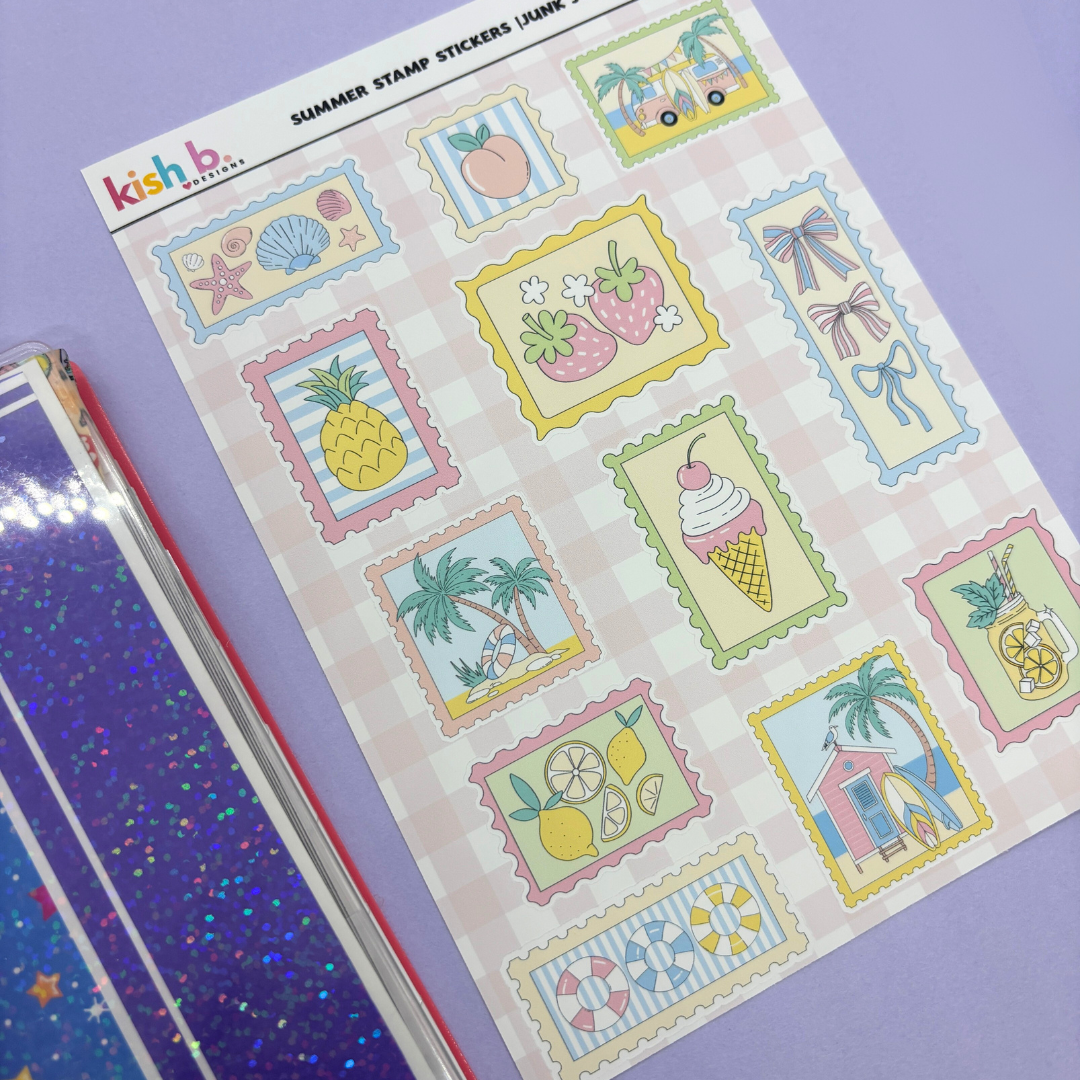 Summer Stamp |Journal| Sticker Sheet