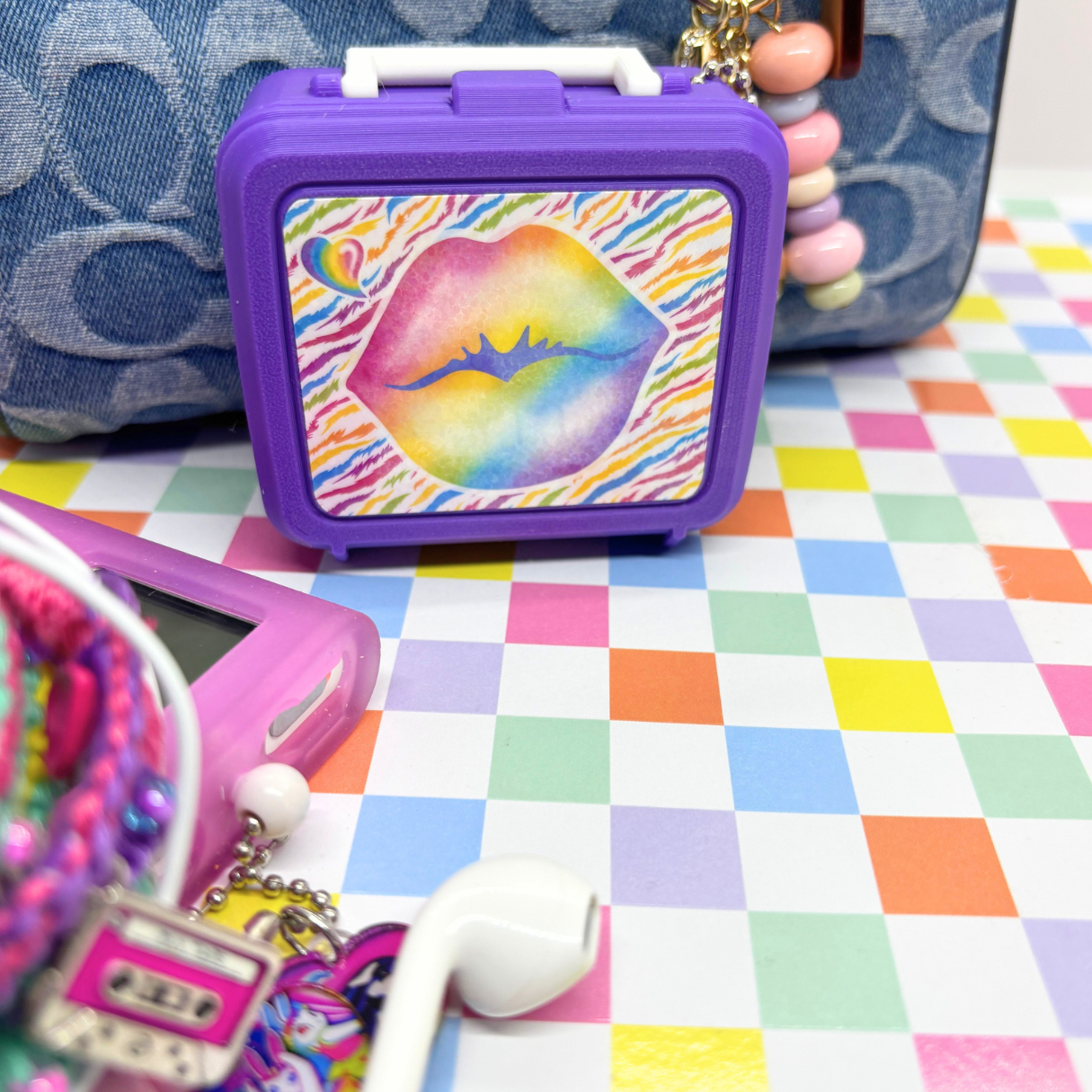 90's Empty Lunch Trinket-Box|Bag Charm(s) | 3D Printed