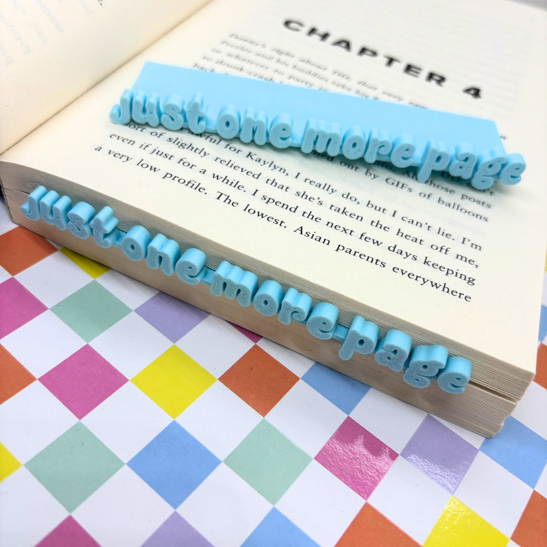 Just One More Page| 3-D| Bookmark