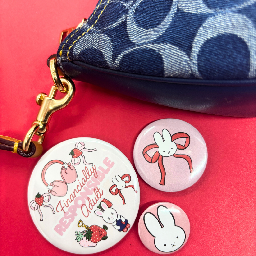Financially Responsible Adult | Strawberry Trinkets| Pin Back Button Pack