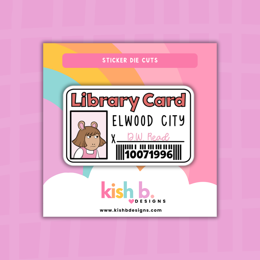 Miss Read's Library Card | Sticker Die Cut