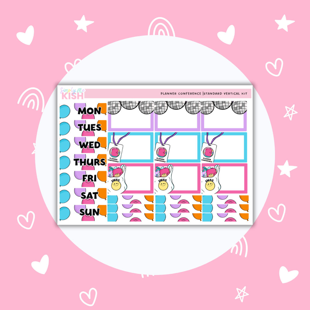Planner Conference | Standard Vertical | Sticker Kit