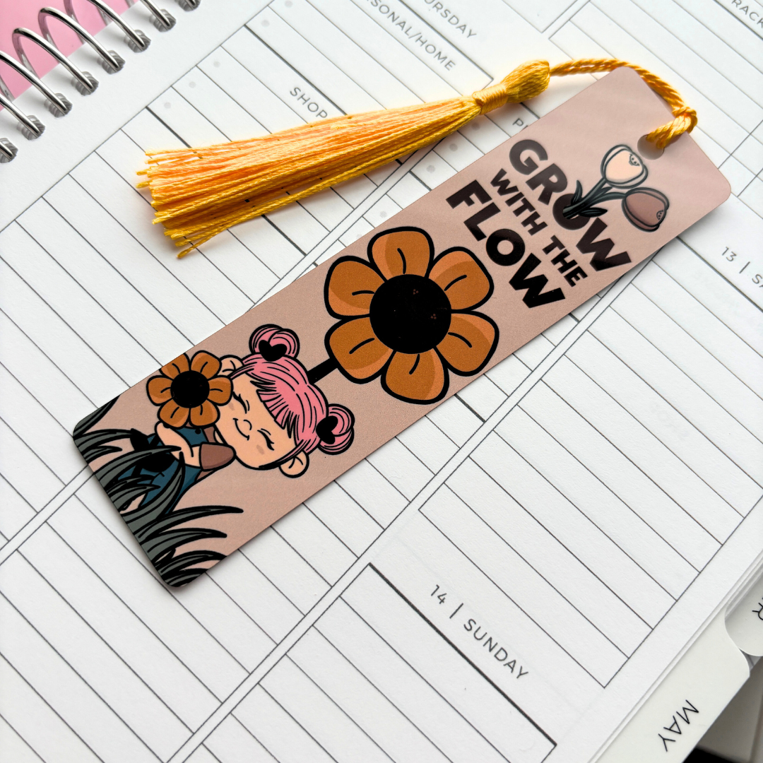 Grow with the Flow | Metal | Standard Bookmark