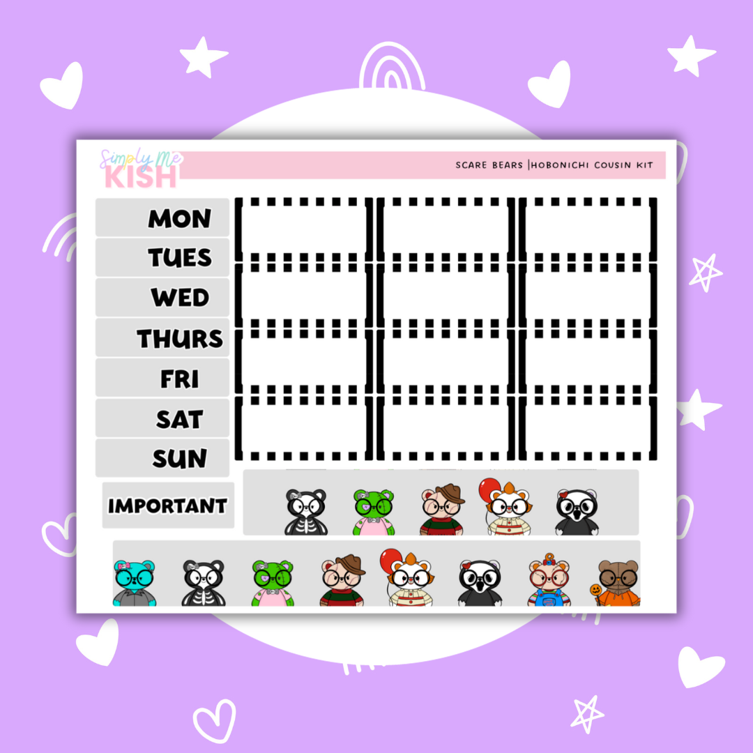 The Scare Bears | Cousin| Sticker Kit