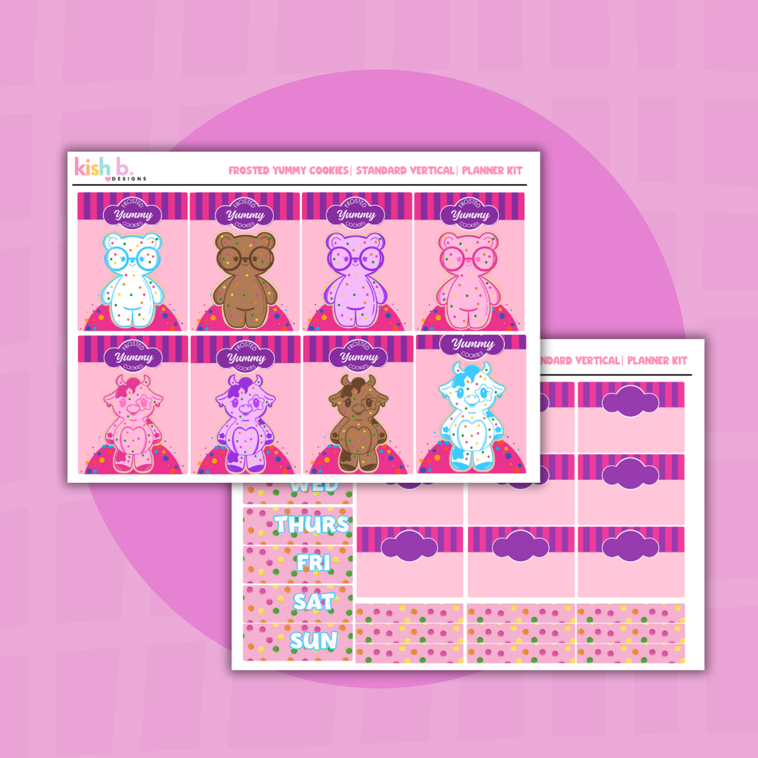 Frosted Yummy Cookies | Standard Vertical | Sticker Kit