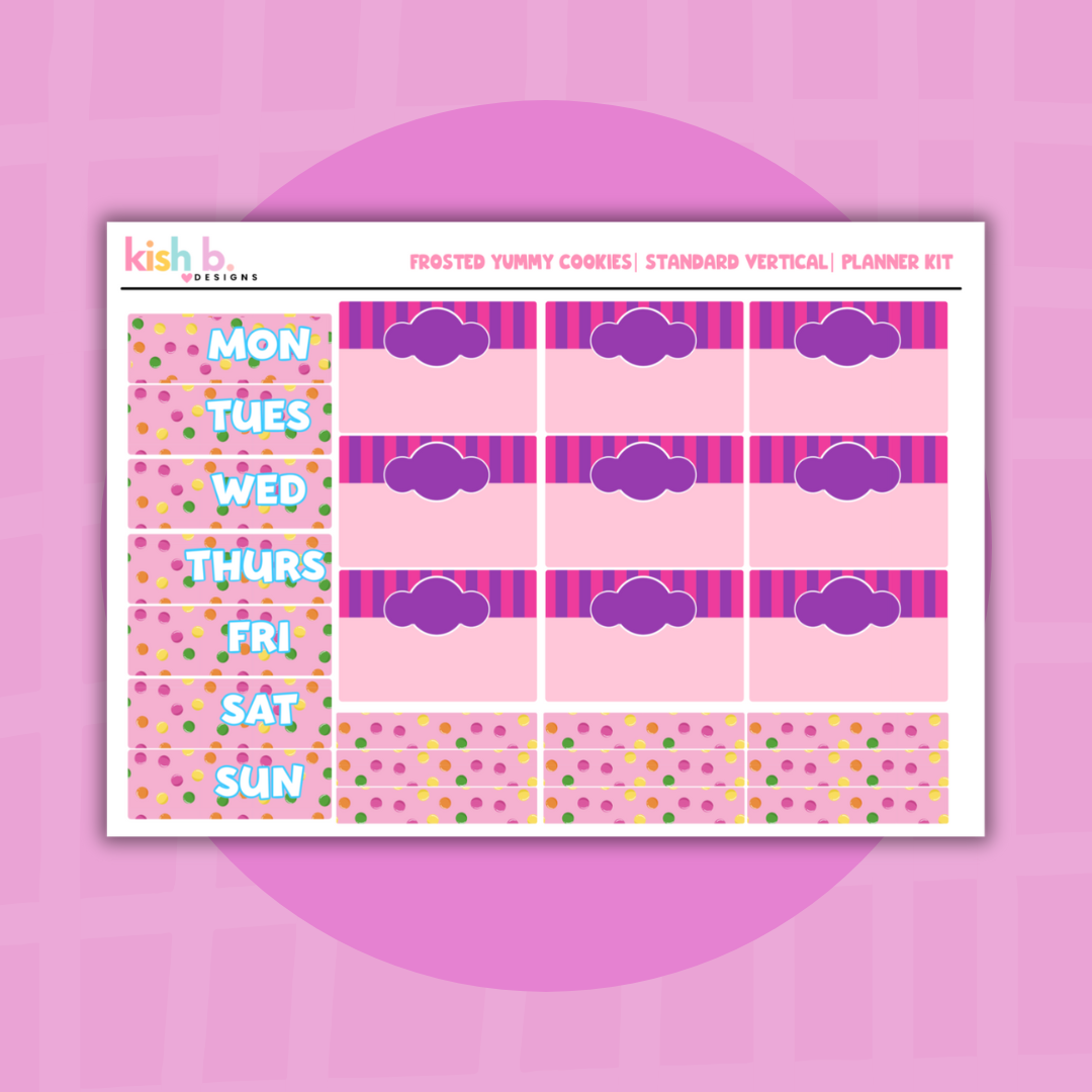 Frosted Yummy Cookies | Standard Vertical | Sticker Kit