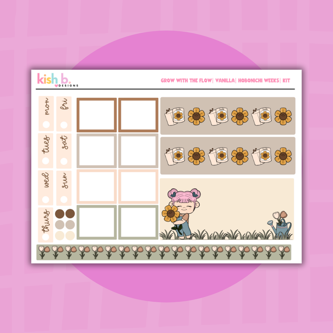 Grow with the Flow | Hobonichi Weeks | Planner Kit