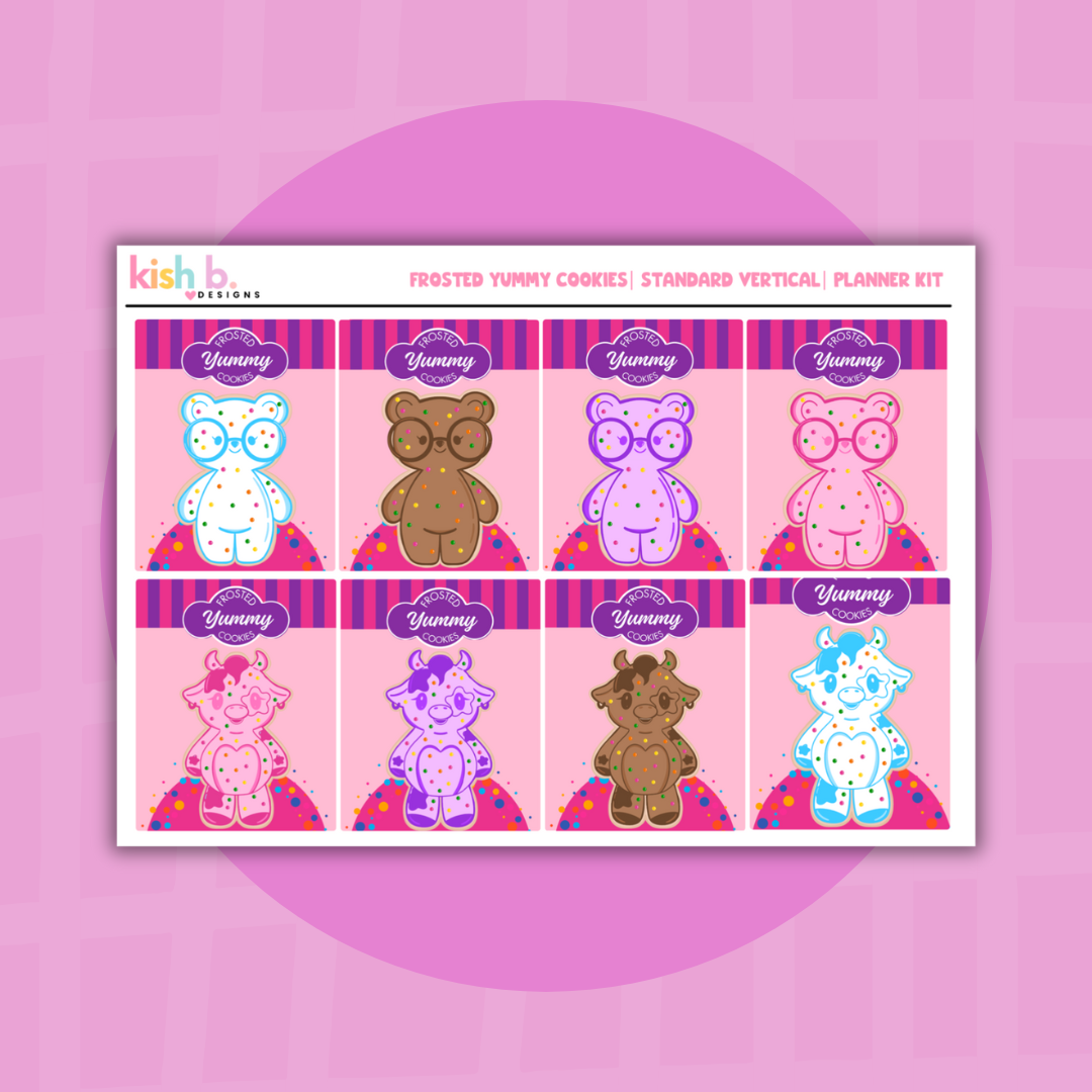 Frosted Yummy Cookies | Standard Vertical | Sticker Kit