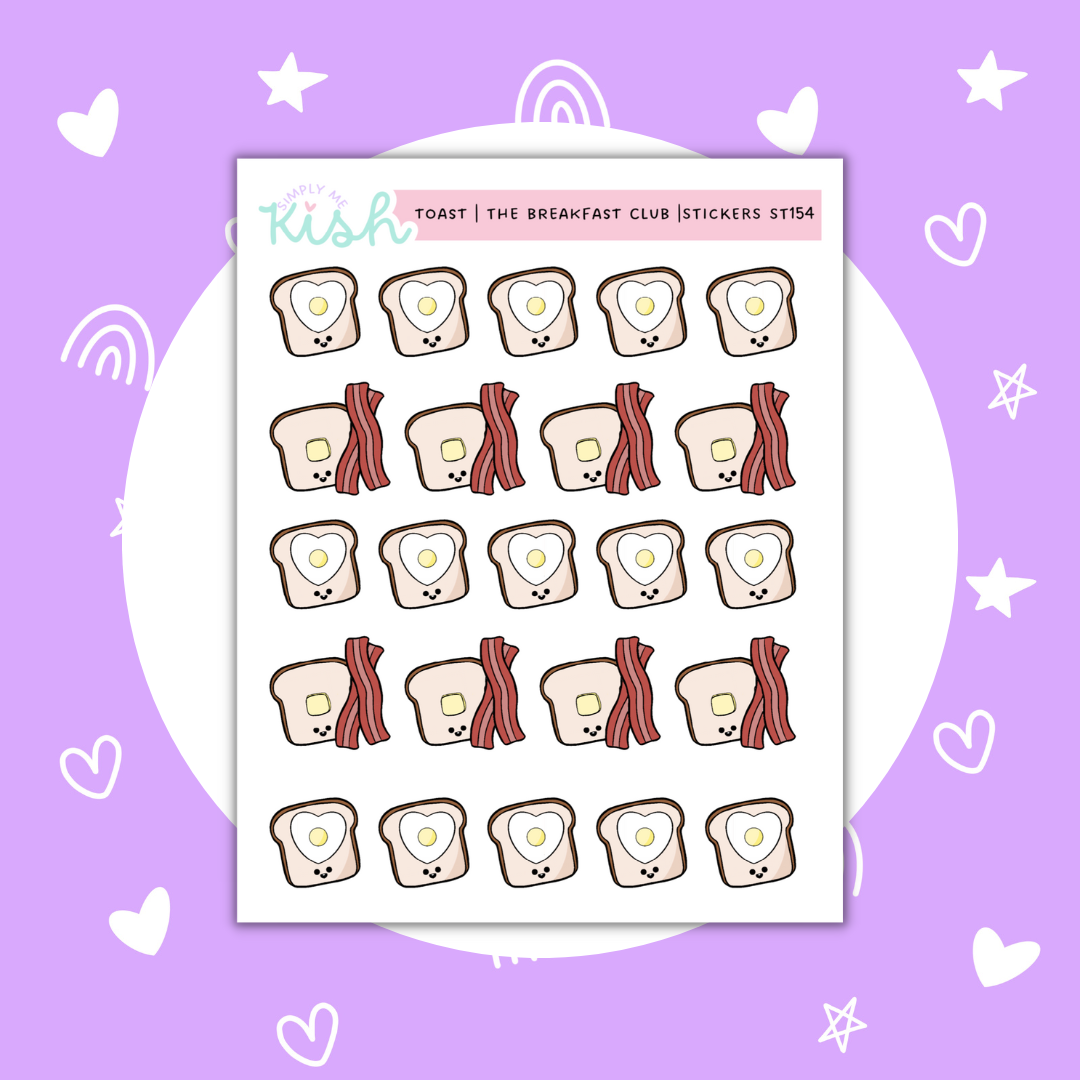 The Breakfast Club | Toast & Bacon | Decorative | Stickers
