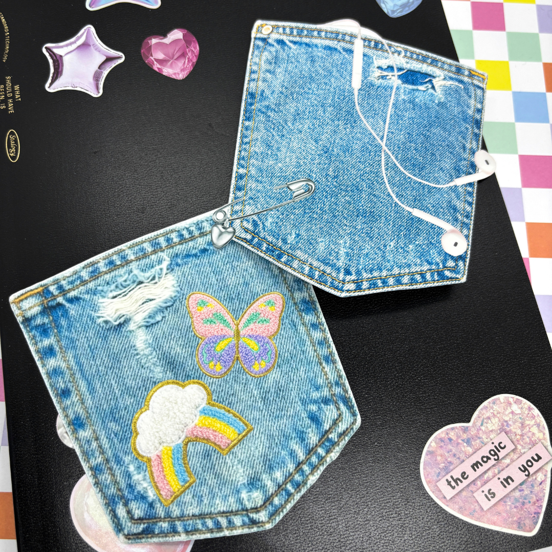 Denim Pocket | Sticker Pack| Die Cuts
