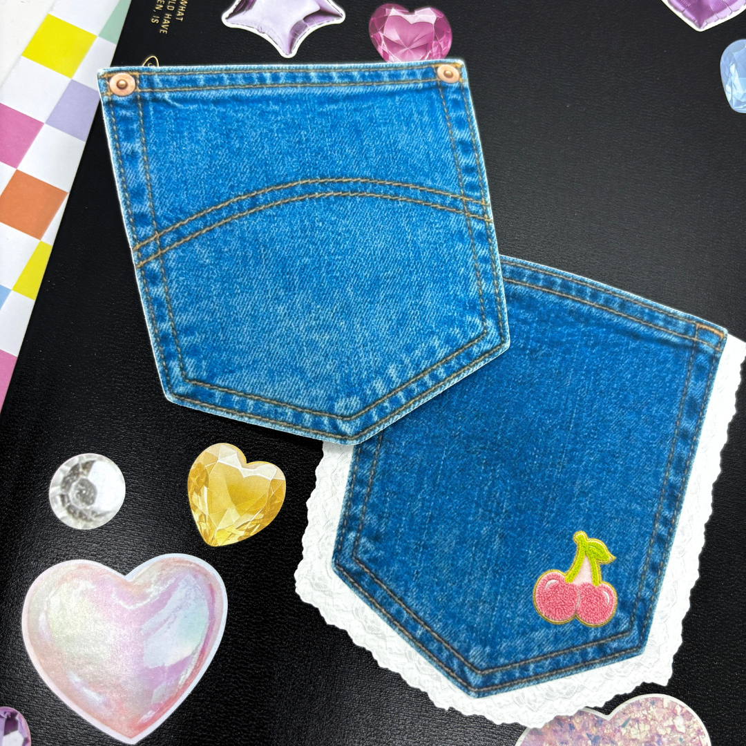 Denim Pocket | Sticker Pack| Die Cuts