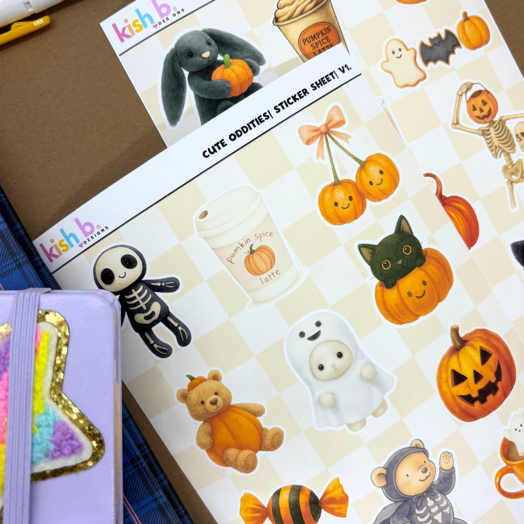 Cute Oddities |Journal| Sticker Sheet