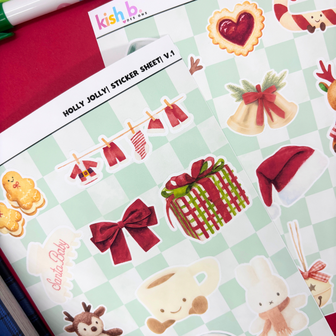 Holly Jolly |Journal| Sticker Sheet