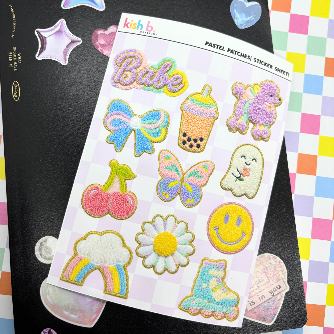 Pastel Patches |Journal| Sticker Sheet