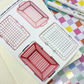 Pink Basket Cart |Journal| Sticker Sheet
