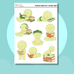 Bookish Green Men |Journal| Sticker Sheet