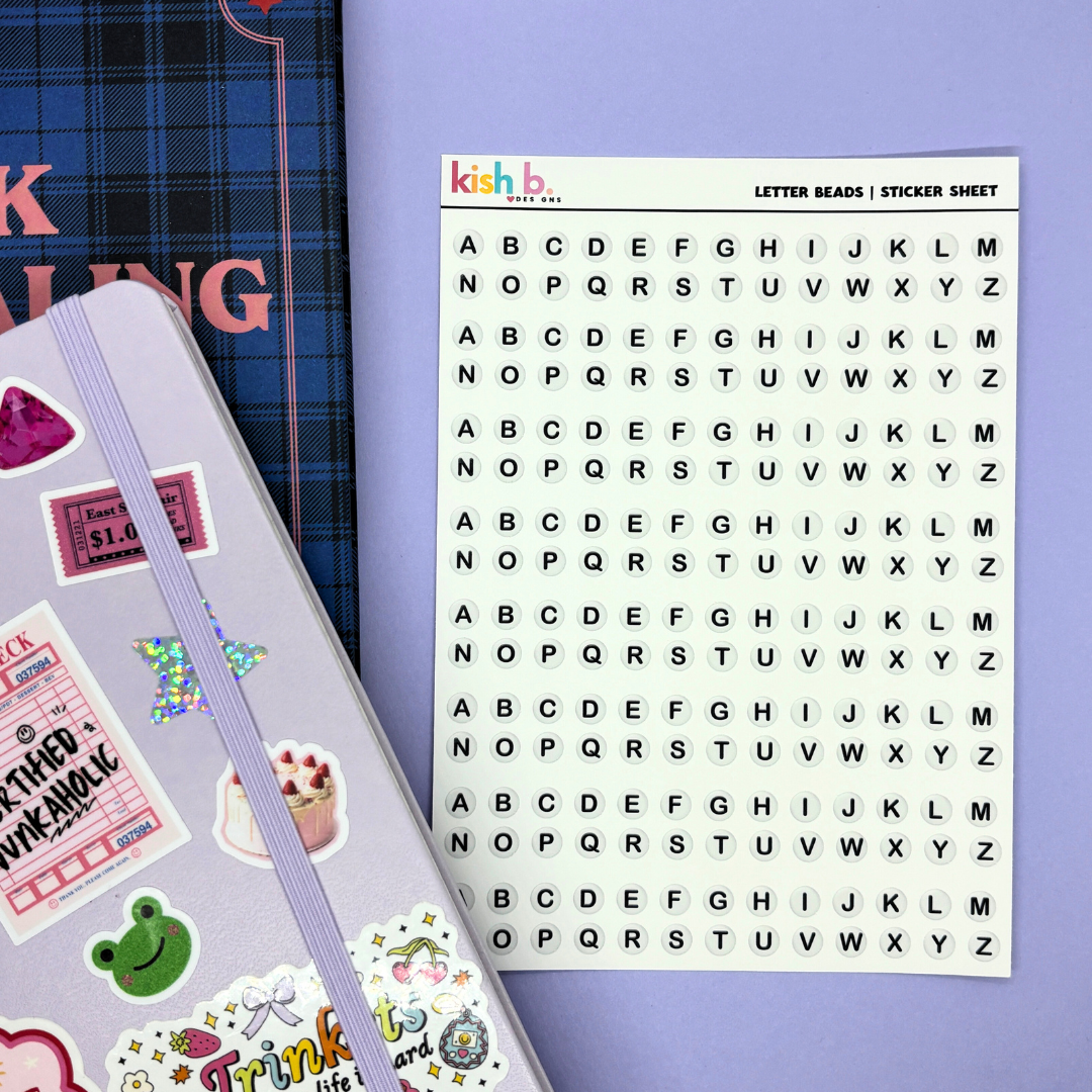 Letter Beads |Journal| Sticker Sheet