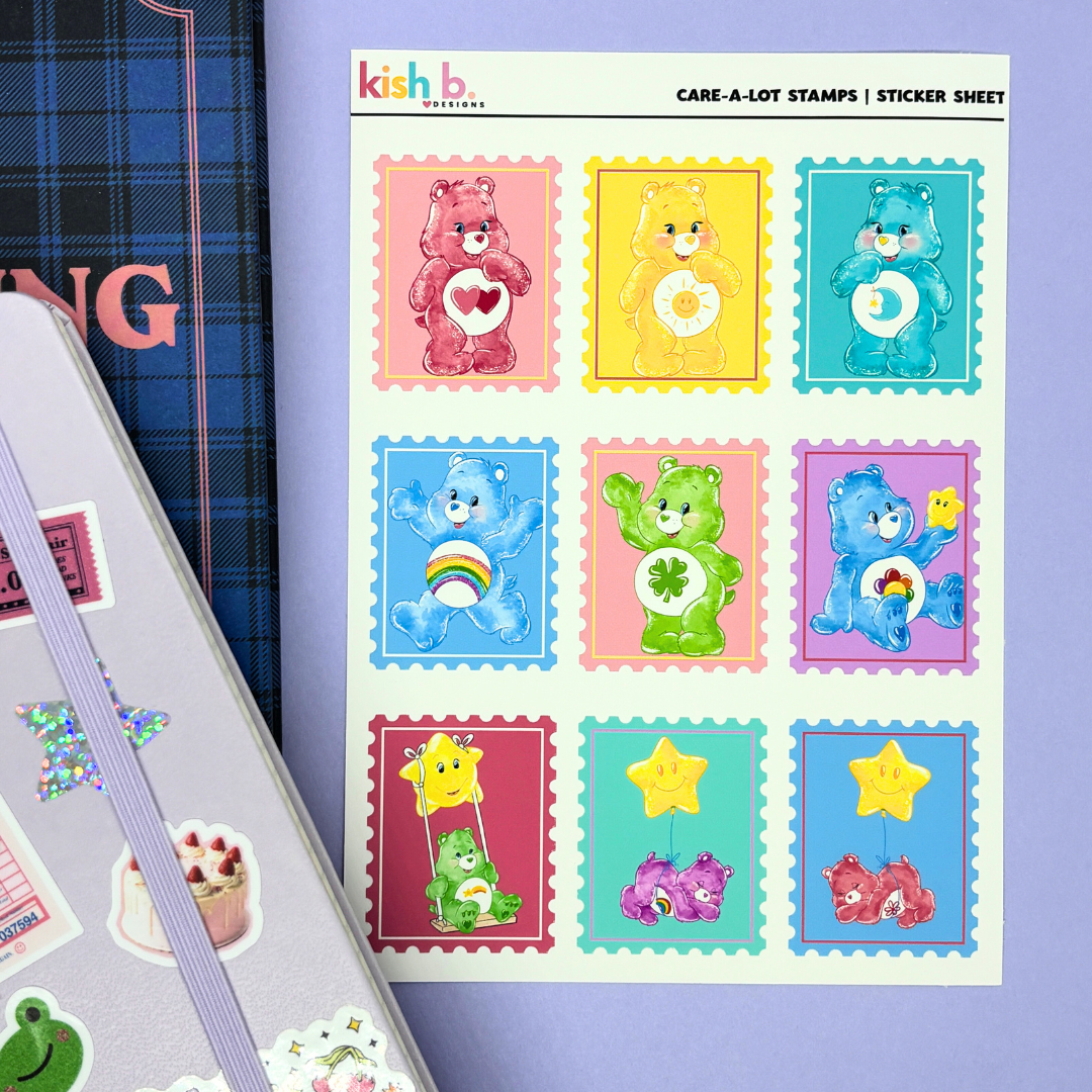 Care-a-Alot Stamps |Journal| Sticker Sheet