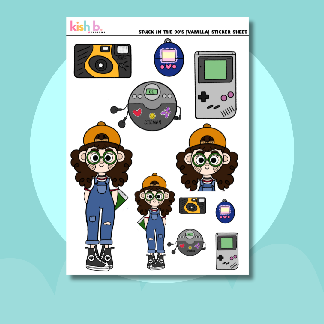 Stuck in the 90's  |Journal| Sticker Sheet