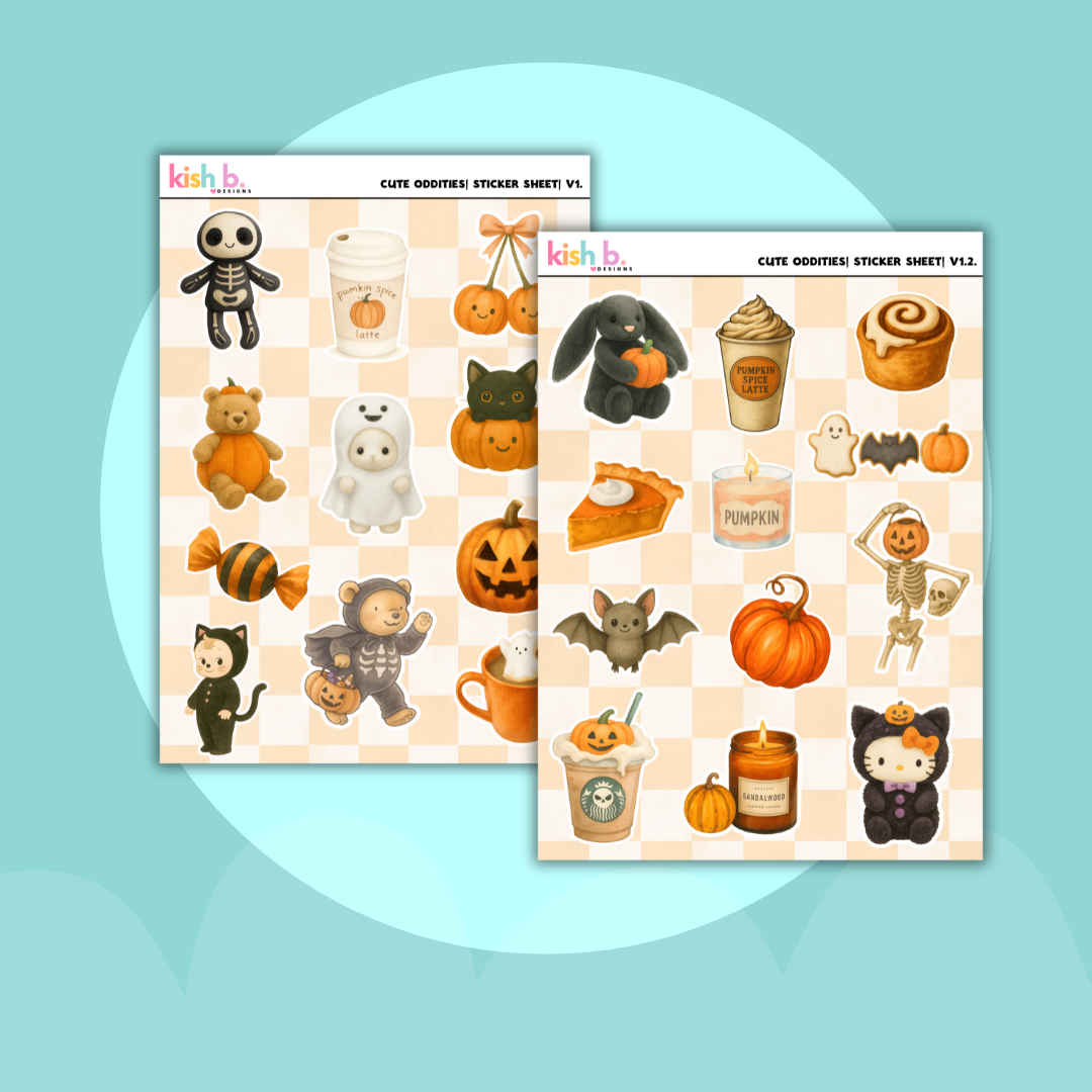 Cute Oddities |Journal| Sticker Sheet