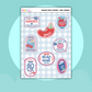Bookish Fruit Stickers |Journal| Sticker Sheet