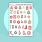 Jolly Holiday Letters | Journal Stickers