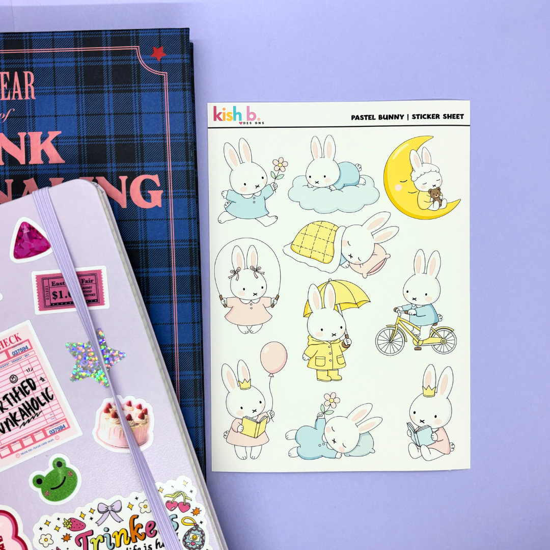 Pastel Bunny |Journal| Sticker Sheet