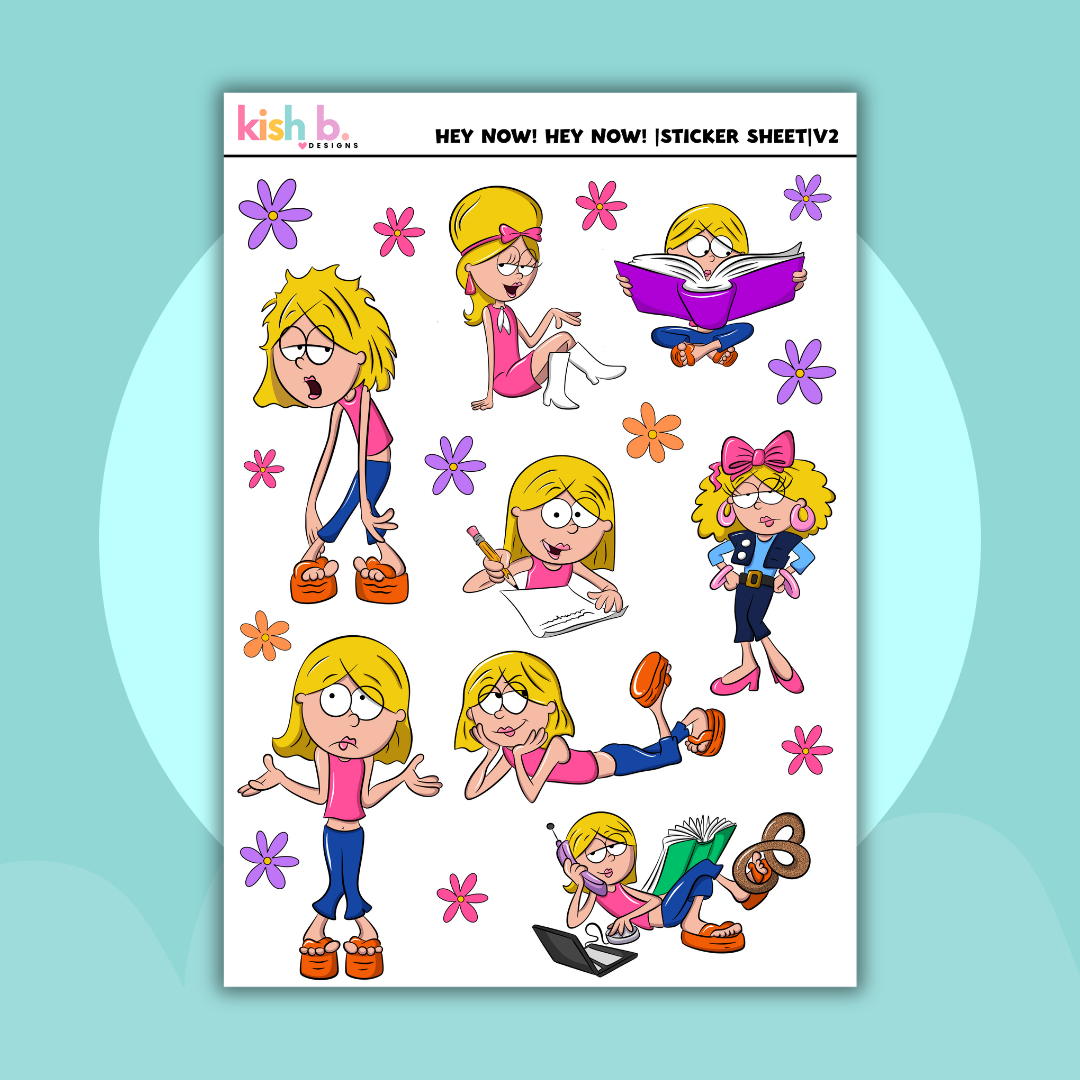 Hey Now! Hey Now! |Journal| Sticker Sheet