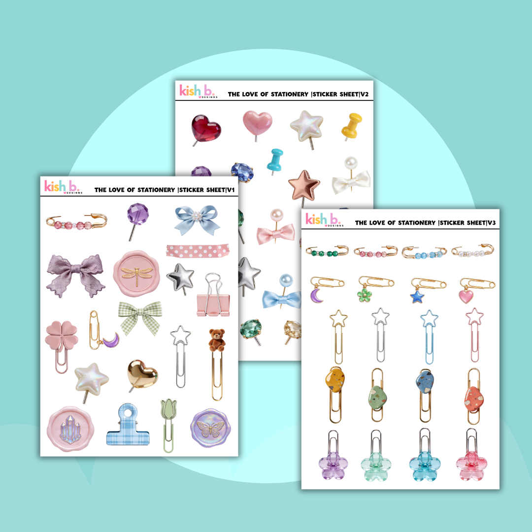 The Love of Stationery|Journal| Sticker Sheet(s)