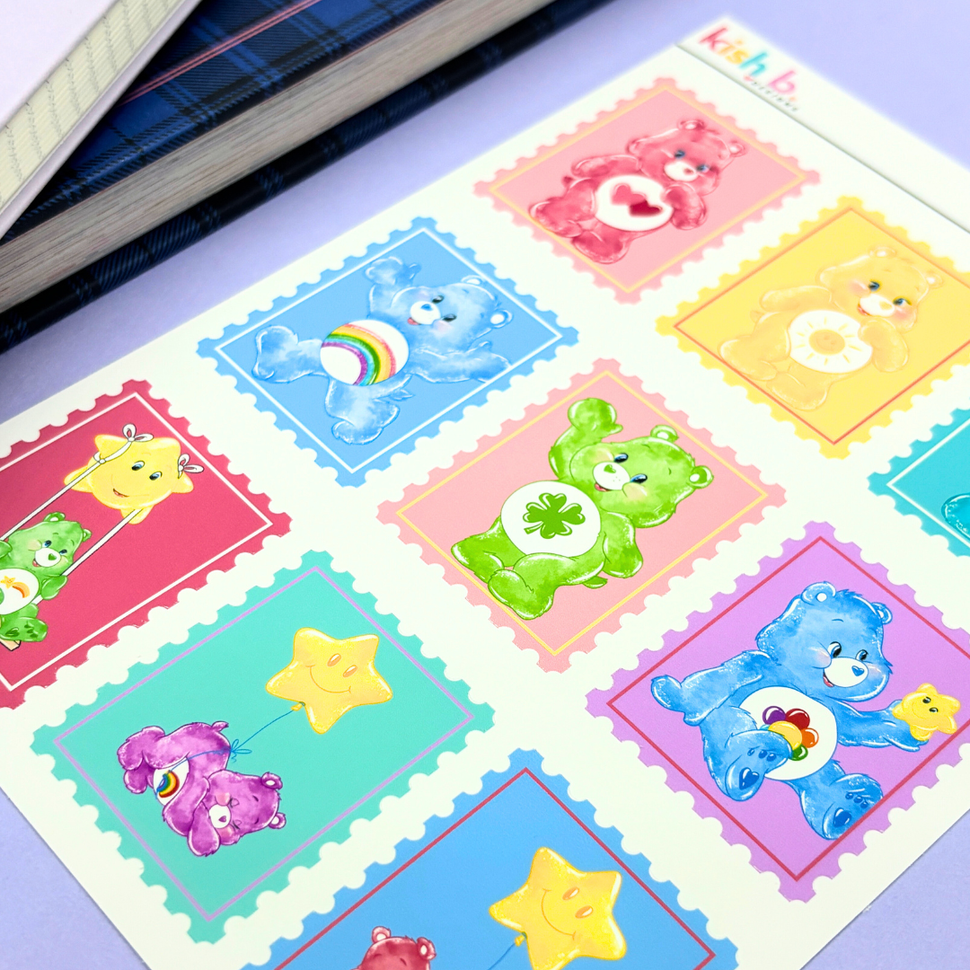 Care-a-Alot Stamps |Journal| Sticker Sheet